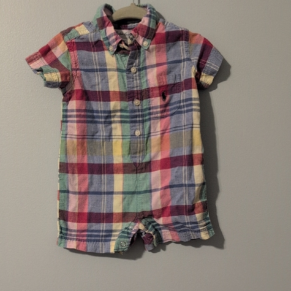 Ralph Lauren Other - Ralph Lauren Plaid Multicolor Romper